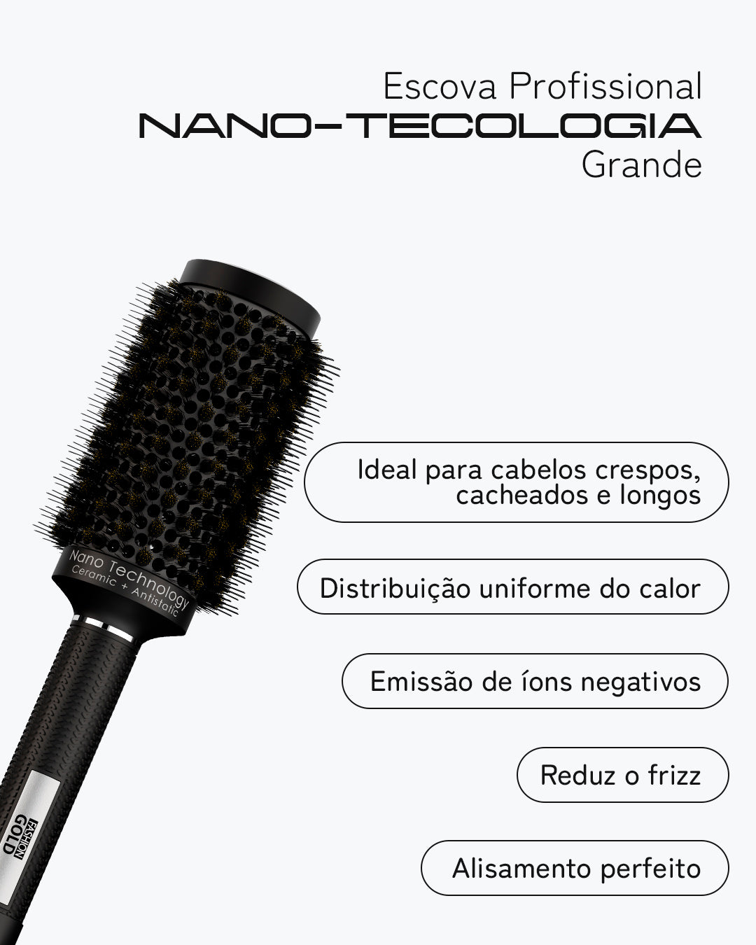 Kit de Cepillos Profesionales Stylist - Fashion Gold