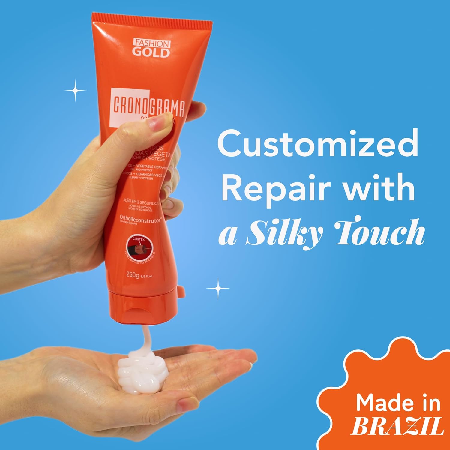 COMBO Cronograma Capilar Lata x3 Tubos 250gr c/u + Shampoo Cronograma 500ml