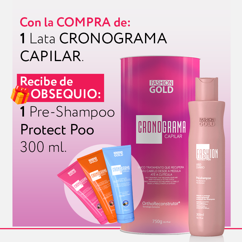 Fashion Gold  Cronograma Capilar x3 Tubos 250gr