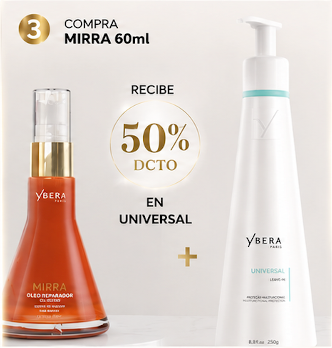 KIT Especial Mirra - Oil Repair 60 ml + Universal Leave-In (50% Descuento)