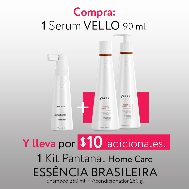 Kit Serum Vello 90ml + Essencia Brasileira Pantanal Kit (Shampoo + Conditioner) (250ml + 250g)