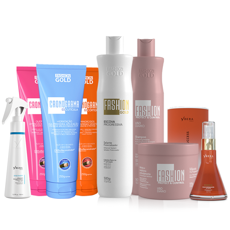 KIT Cronograma Capilar  + FG Alisado 500 g + P&C (Shampoo 500 ml + Mask 500 g) +  Spray  Discovery 150 ml + Mirra Oil Repair 60 ml
