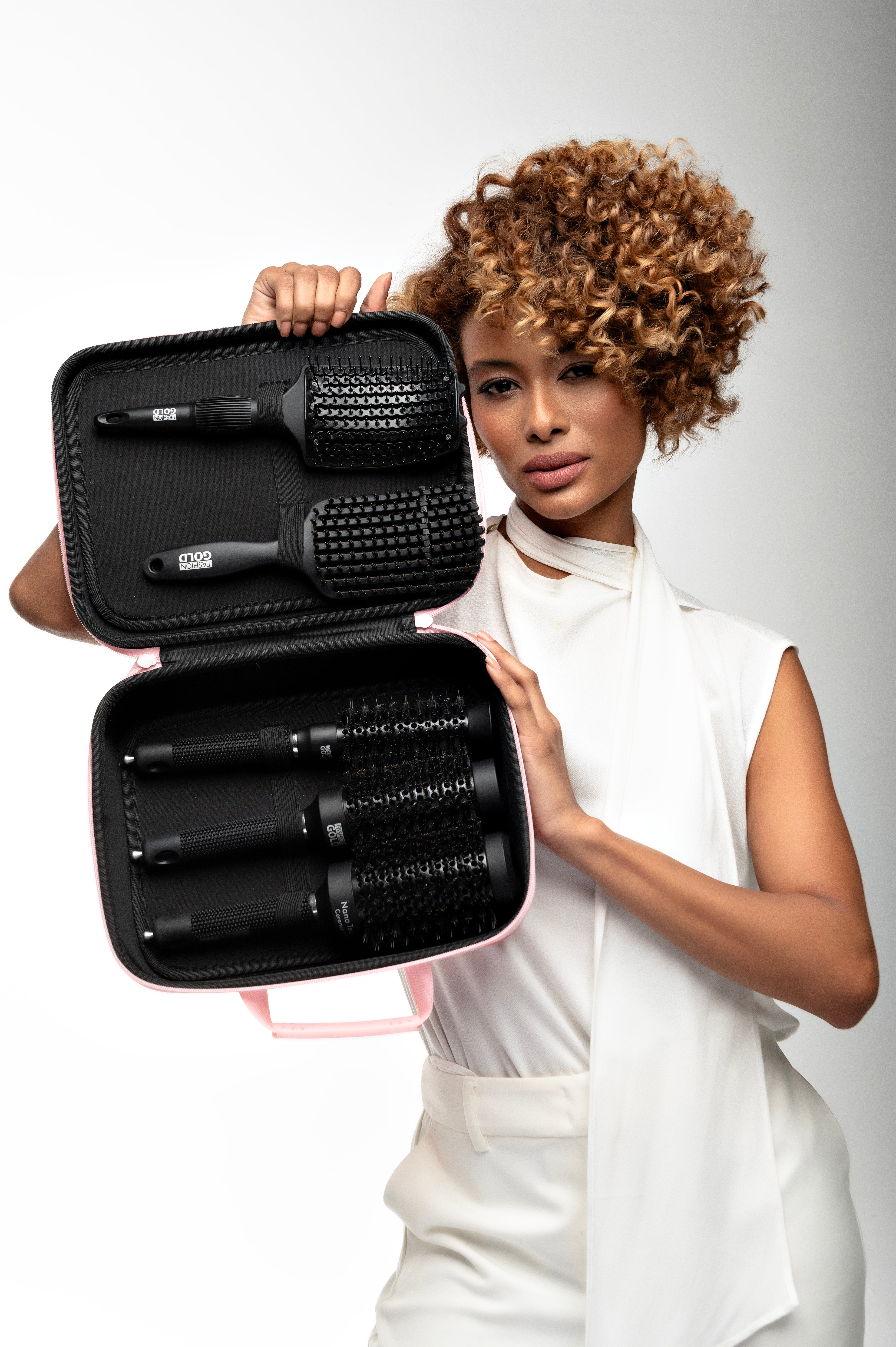 Kit de Cepillos Profesionales Stylist - Fashion Gold