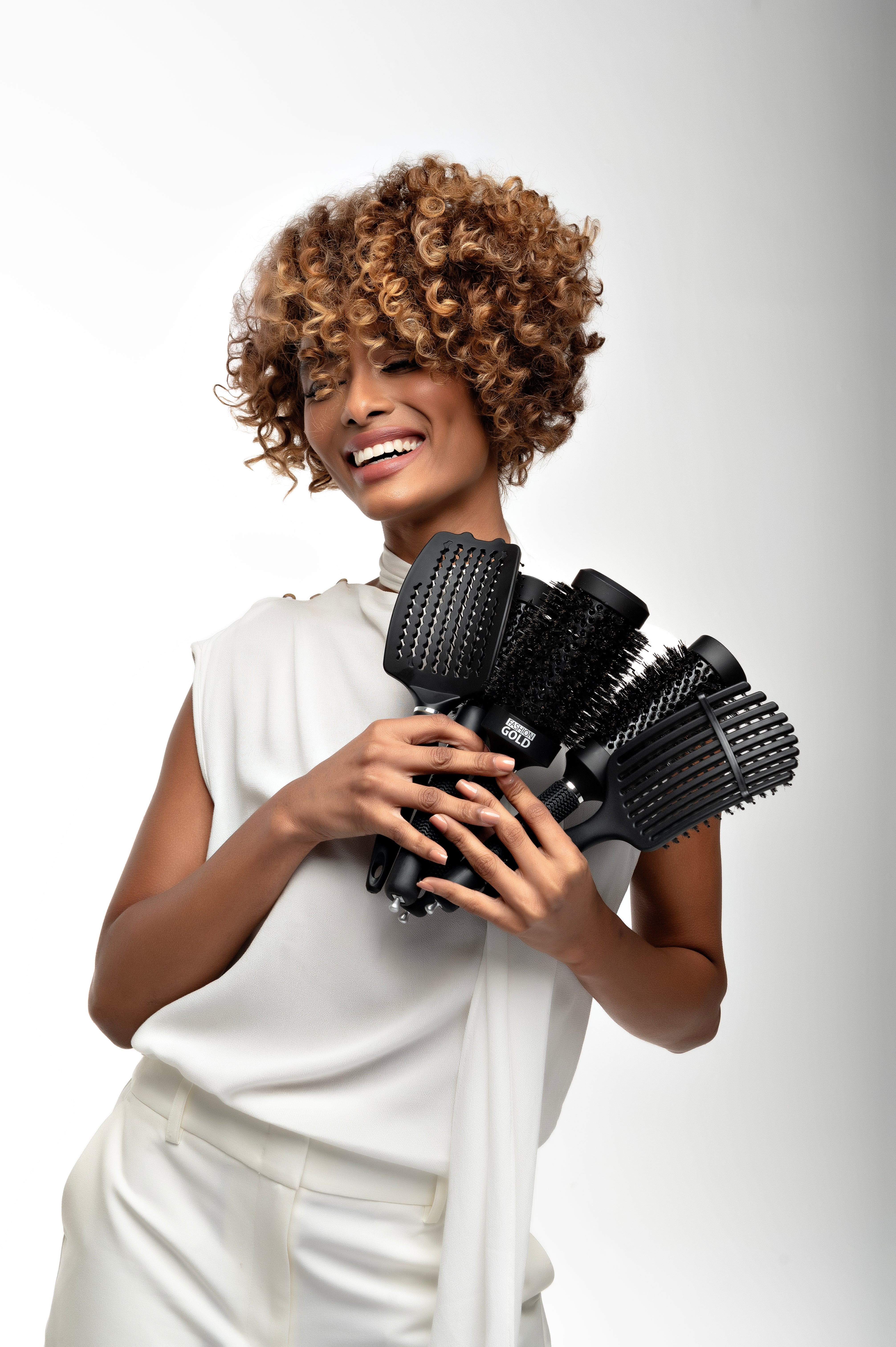 Kit de Cepillos Profesionales Stylist - Fashion Gold