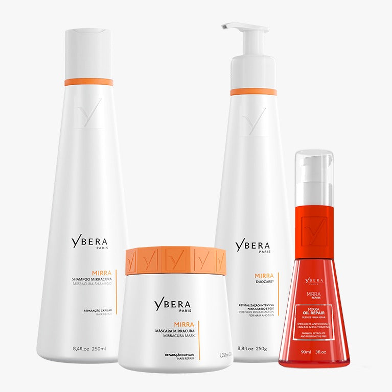 Kit Mirra - Shampoo 250ml + Mask 200gr + DuoCare 250gr + Mirra Oil 90ml