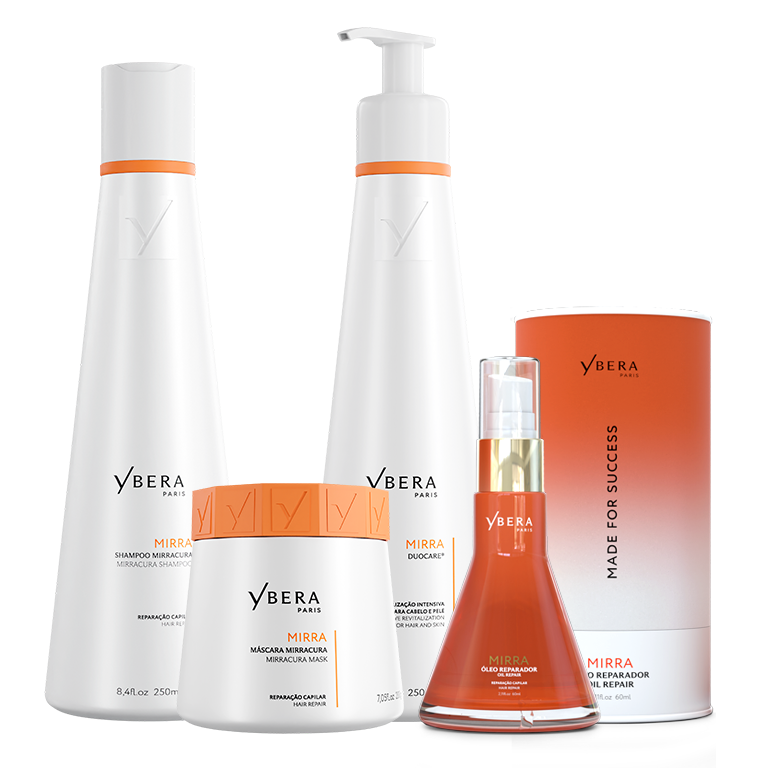 KIT Mirra - Shampoo 250 ml + Mask 200 g + DuoCare 250 g + Mirra Oil Repair 60 ml