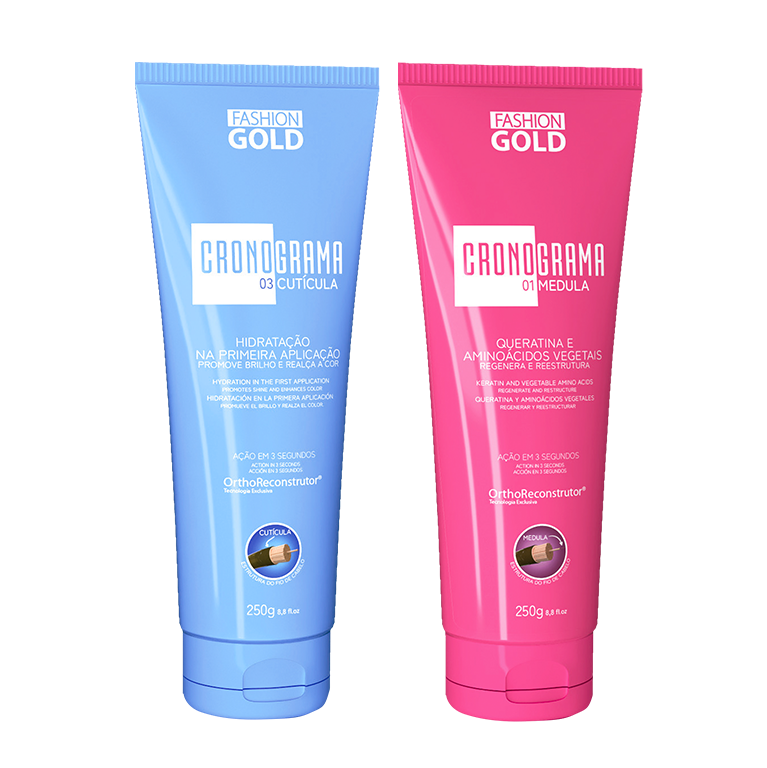 KIT Cronograma Capilar FG - Duo Mask Hidratación + Mask Reconstrucción 250 g c/u