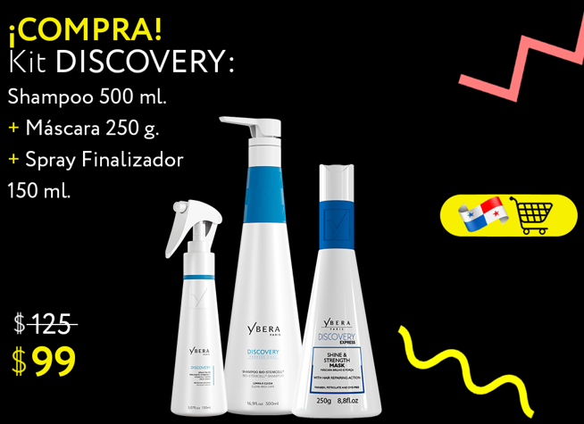 Discovery BIO-STEMCELL® - Kit Shampoo 500ml + Máscara 250gr + Spray Finalizador 150ml