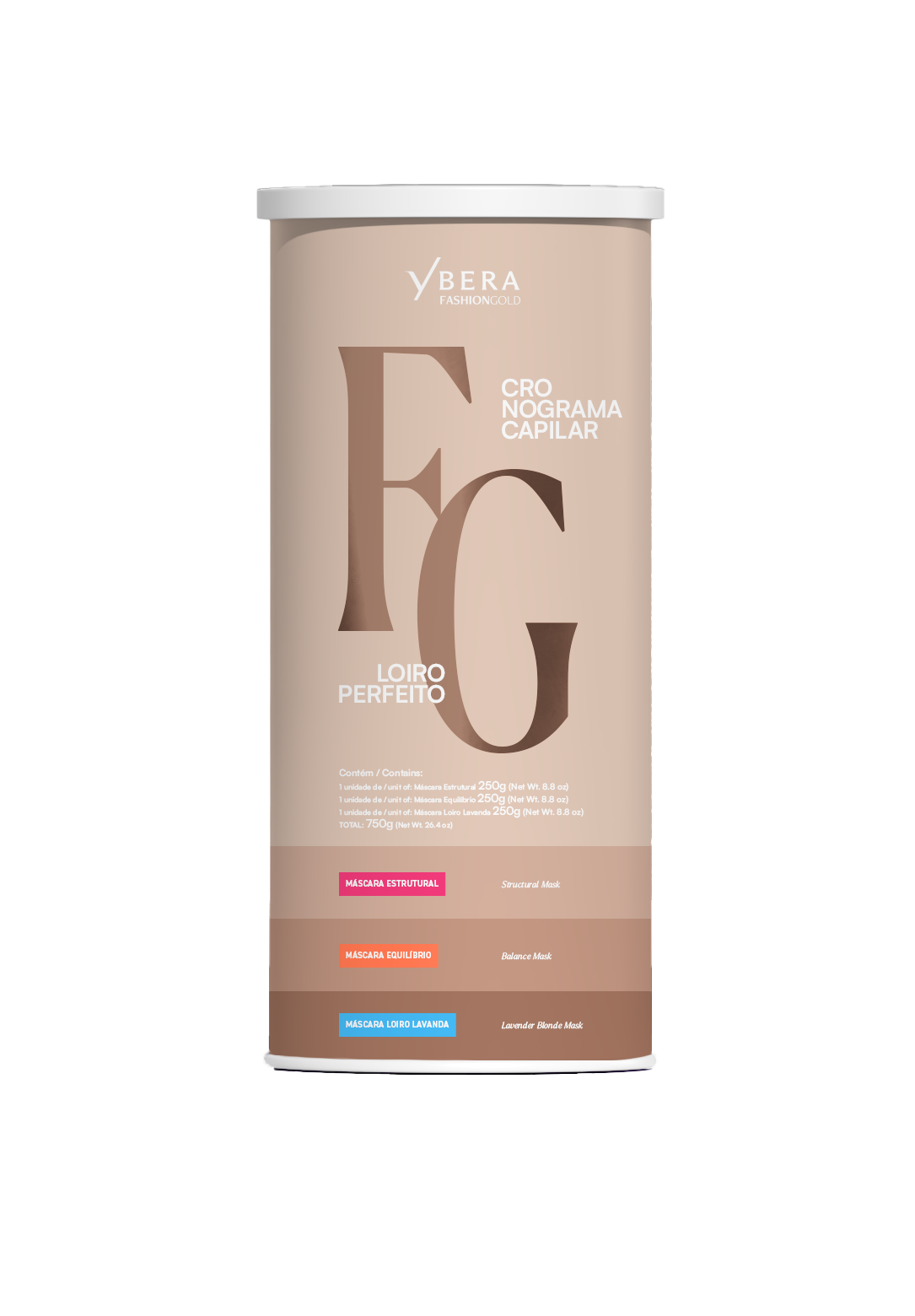 KIT Cronograma RUBIO Lata x3 Tubos 250 g c/u + Shampoo 500 ml