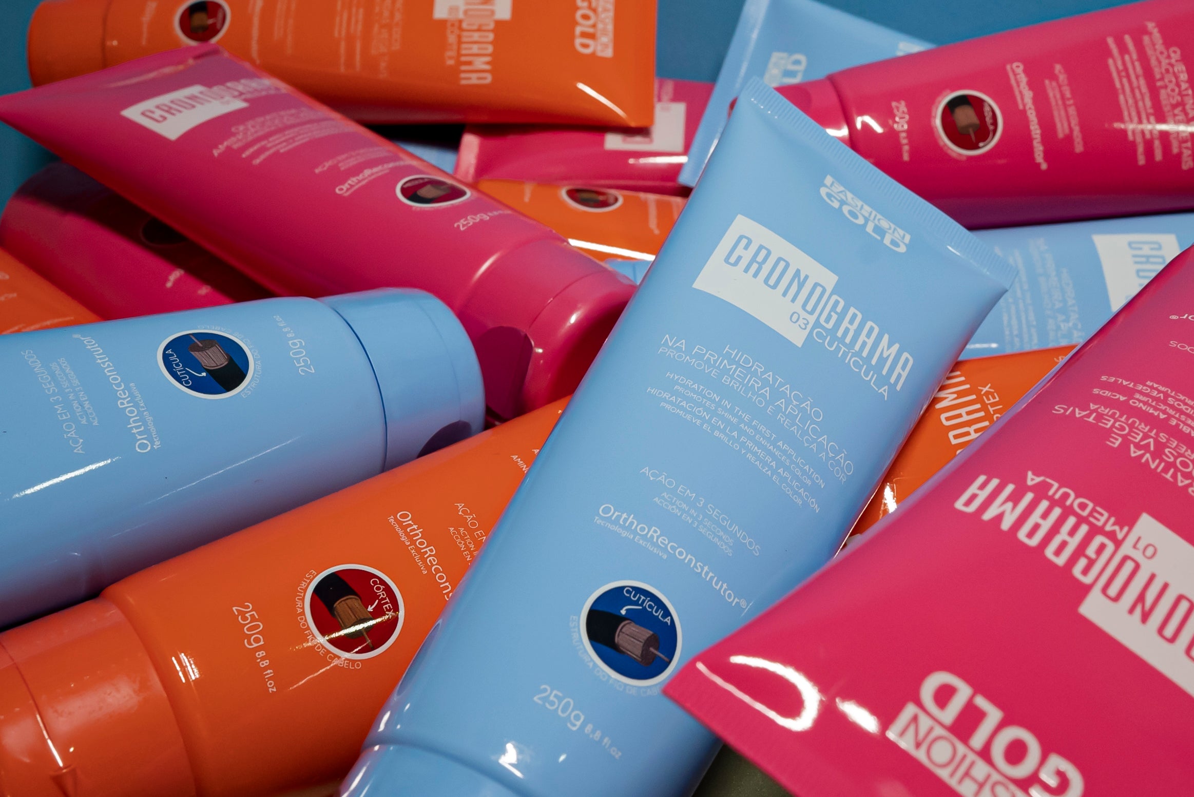 COMBO Cronograma Capilar Lata x3 Tubos 250gr c/u + Shampoo Cronograma 500ml